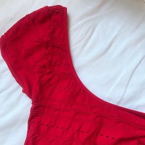 Bebe Fitted scoop neck top